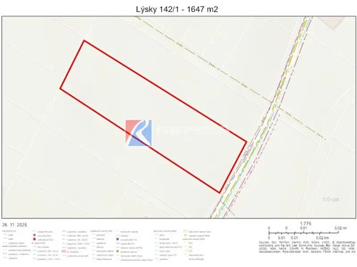 Prodej stavebního pozemku 1647 m²