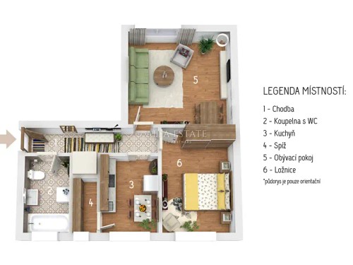 Prodej bytu 2+1 58 m²