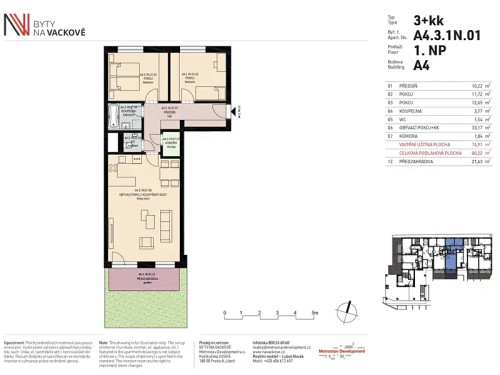 Prodej bytu 3+kk 105 m²