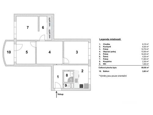 Prodej bytu 3+1 72 m²