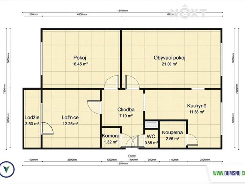 Prodaný byt 3+1 72 m²