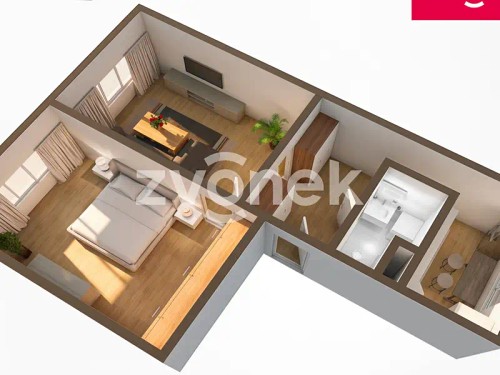 Prodej bytu 2+1 56 m²