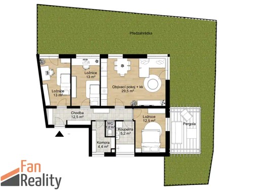 Prodej bytu 4+kk 91.3 m²
