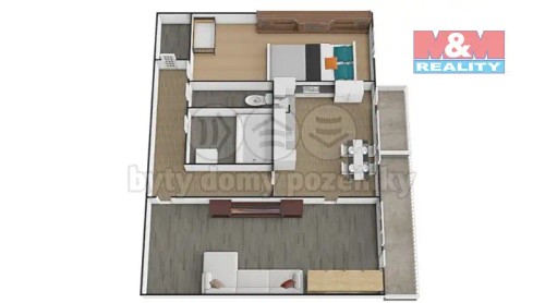 Prodaný byt 2+1 60 m²