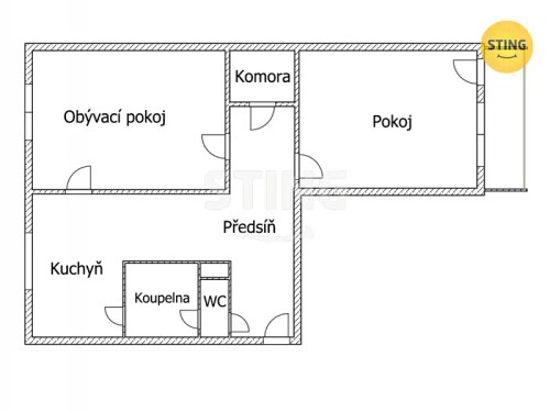 Prodej bytu 2+1 56 m²