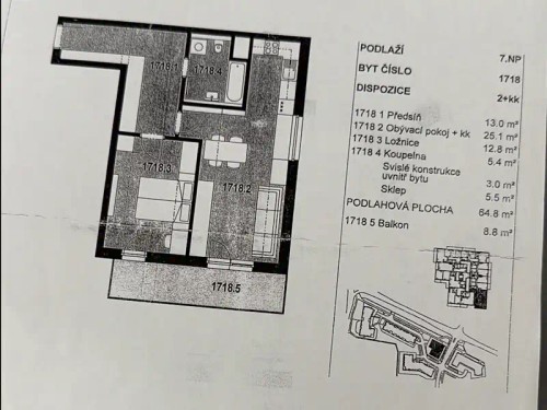 Prodej bytu 2+kk 59 m²