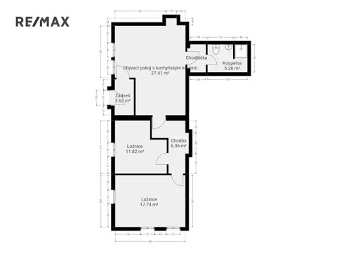 Prodaný  byt 3+kk 73 m²
