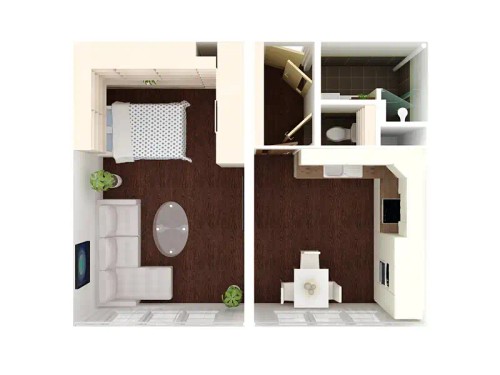 Prodaný byt 1+1 43 m²