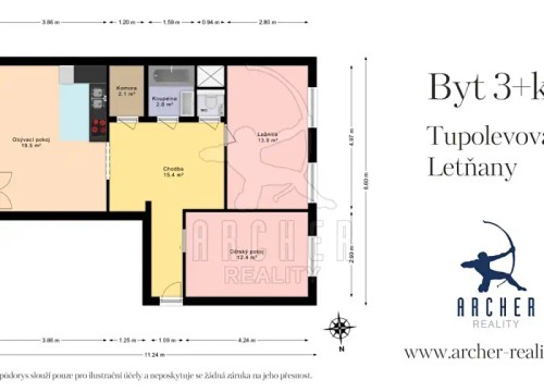 Prodej bytu 3+kk 70 m²