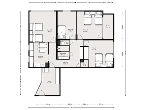 Prodej bytu 4+1 101 m²