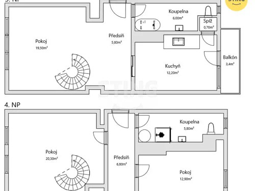Prodej bytu 3+1 90 m²