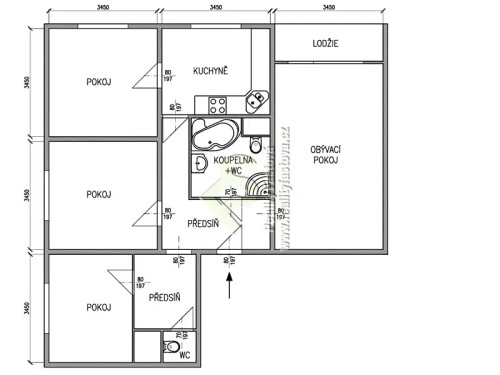 Prodaný byt 4+1 90 m²