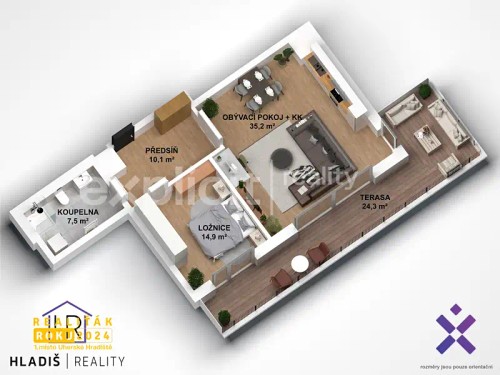 Prodej bytu 2+kk 54 m²