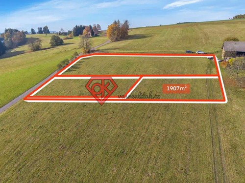 Prodej stavebního pozemku 1907 m²
