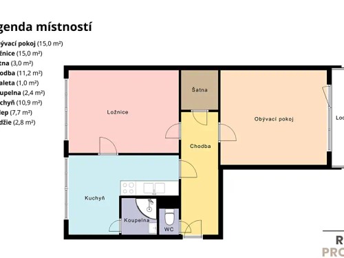 Prodaný byt 2+1 66 m²