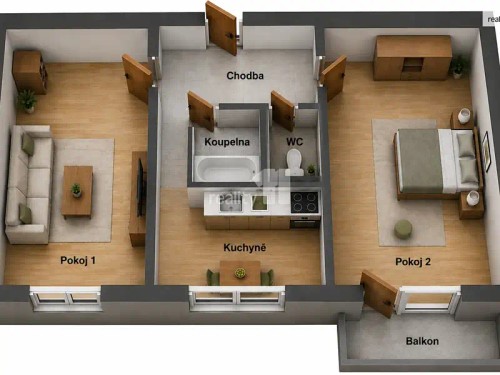 Prodej bytu 2+1 54 m²