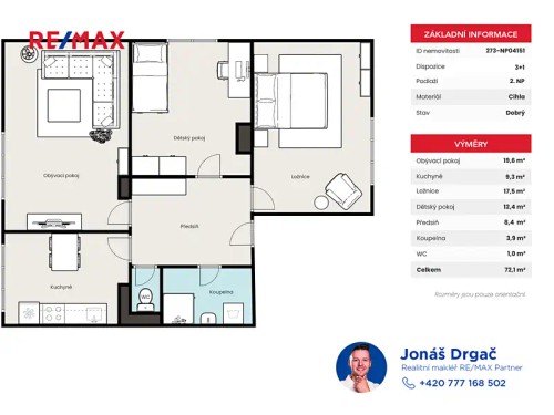 Prodaný byt 3+1 73 m²