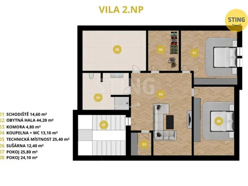 Prodej vily 700 m², pozemek 3228 m²