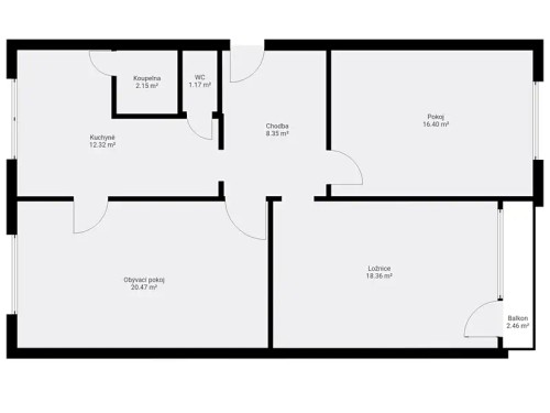 Prodej bytu 3+1 79 m²