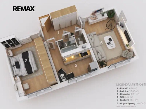 Prodaný byt 2+1 54 m²