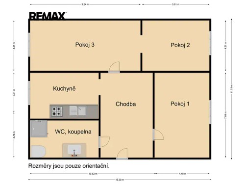 Prodej bytu 3+1 67 m²