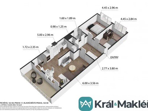 Prodaný byt 3+kk 76 m²
