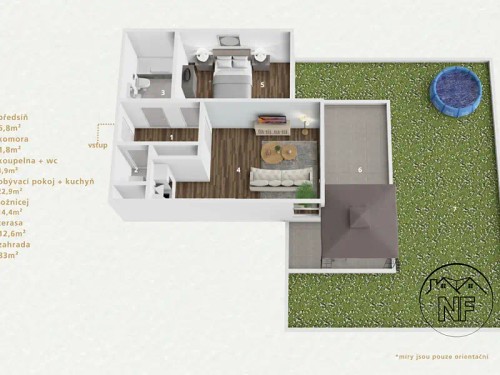 Prodej bytu 2+kk 50 m²