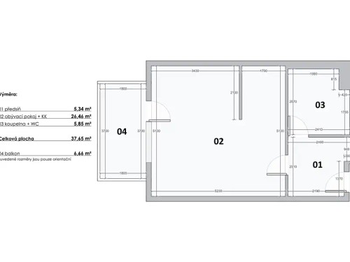 Prodej bytu 1+kk 38 m²