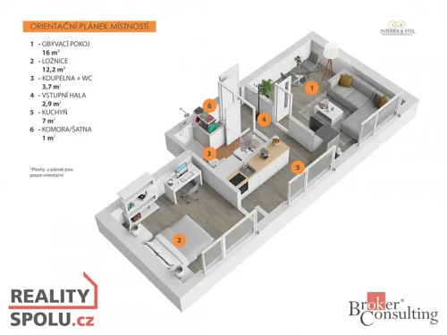 Prodaný  byt 2+1 47 m²