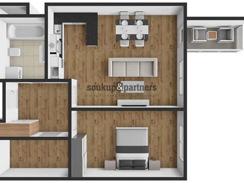 Prodej bytu 2+kk 55 m²