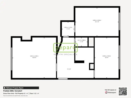 Prodej bytu 2+1 62 m²