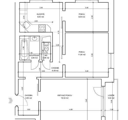 Prodej bytu 3+1 65 m²