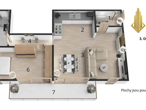 Prodej bytu 2+kk 67 m²