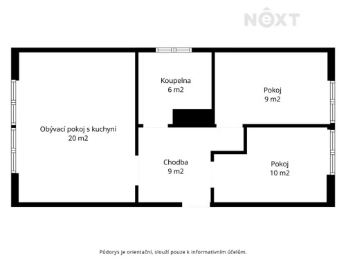 Prodaný byt 3+kk 54 m²
