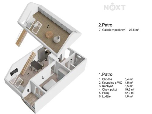 Prodaný byt 3+kk 78 m²