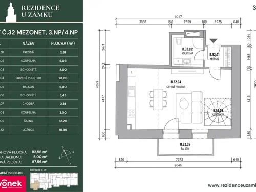 Prodej atypického bytu 85 m²