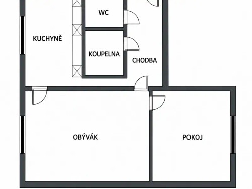 Prodej bytu 2+1 60 m²