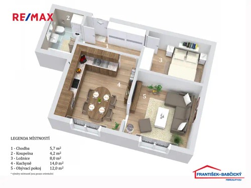 Prodaný byt 2+1 44 m²