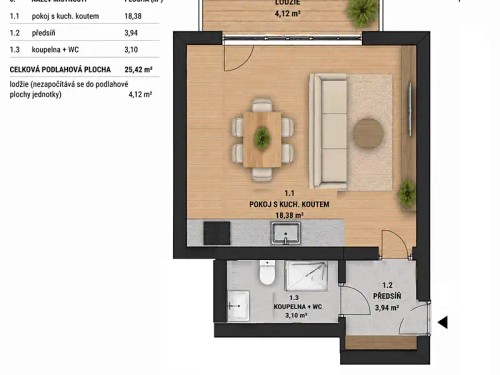 Prodej bytu 1+kk 26 m²