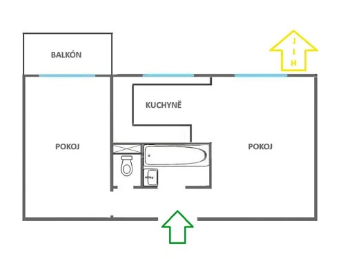 Prodaný byt 2+kk 50 m²