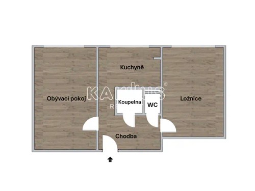 Prodaný byt 2+1 55 m²