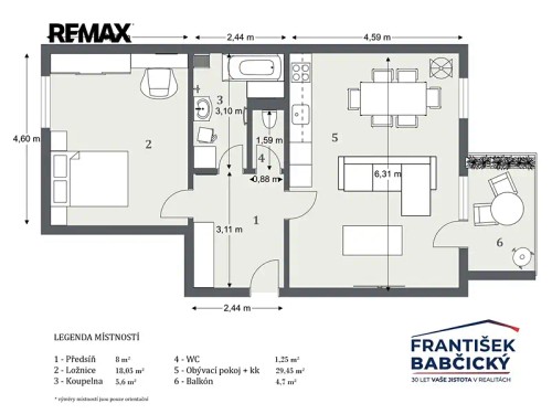 Prodej bytu 2+kk 62 m²