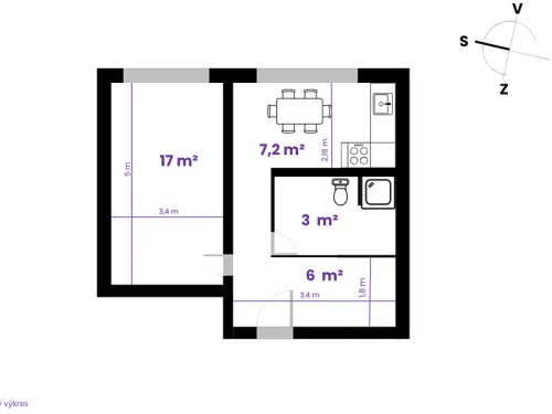 Prodej bytu 1+1 36 m²