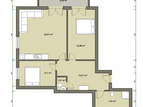 Prodej bytu 3+kk 74 m²