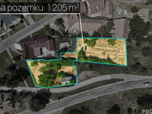 Prodej stavebního pozemku 1206 m²
