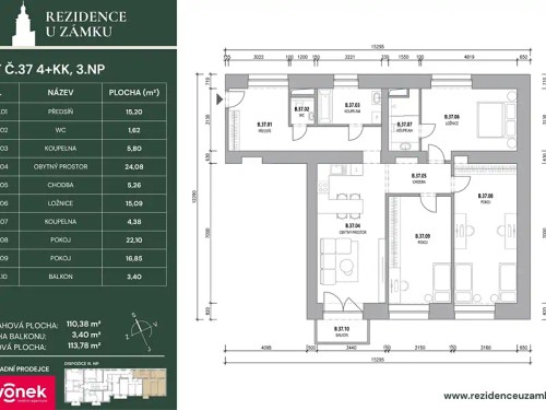 Prodej bytu 4+kk 118 m²