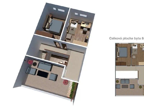 Prodaný  byt 3+kk 84 m²