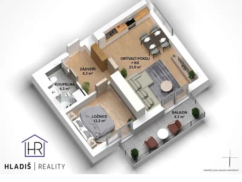 Prodej bytu 2+kk 46 m²