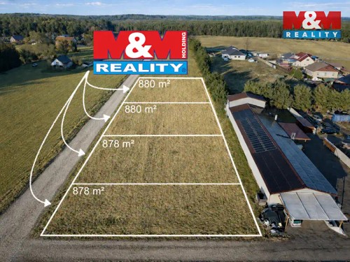 Prodej stavebního pozemku 880 m²