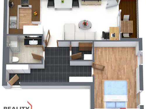 Prodaný  byt 2+kk 56 m²